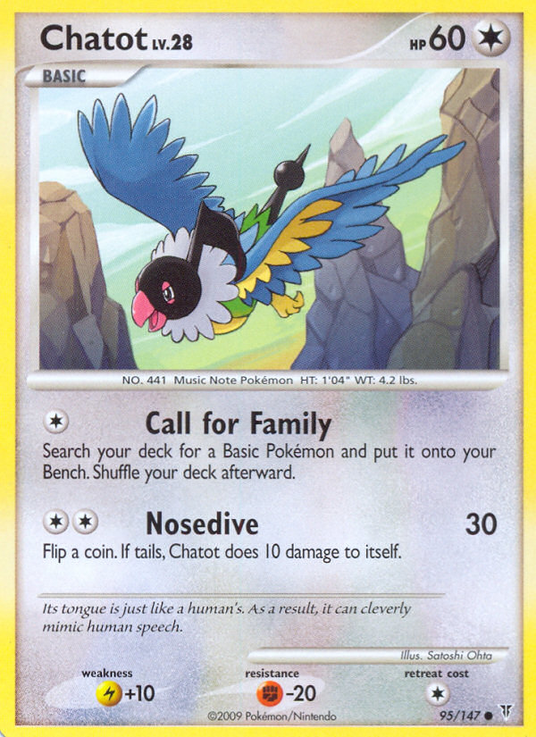 Pokemon | Chatot (95/147) [Platinum: Supreme Victors] | The Nerd Merchant