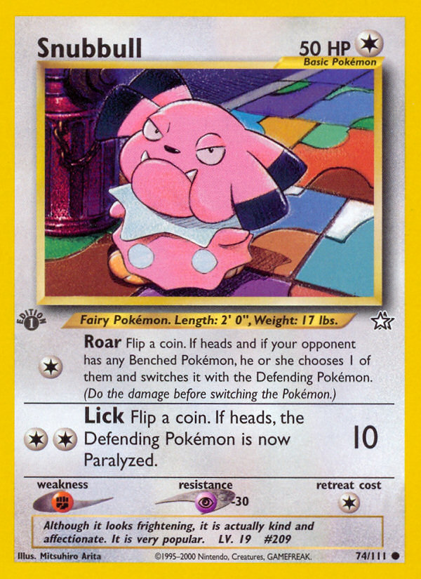 Pokemon | Snubbull (74/111) [Neo Genesis 1st Edition] | The Nerd Merchant