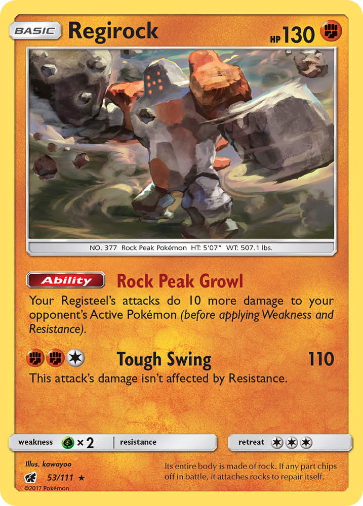 Pokemon | Regirock (53/111) [Sun & Moon: Crimson Invasion] | The Nerd Merchant