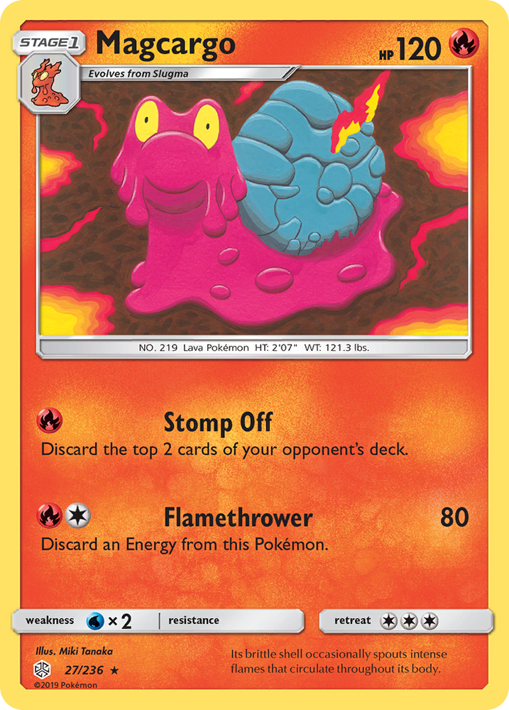 Pokemon| Magcargo (27/236) [Sun & Moon: Cosmic Eclipse] | The Nerd Merchant