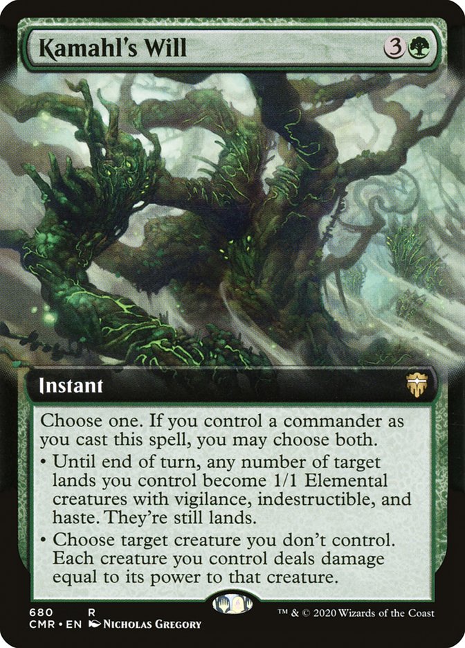Magic | Kamahl's Will (Extended Art) [Commander Legends] | The Nerd Merchant