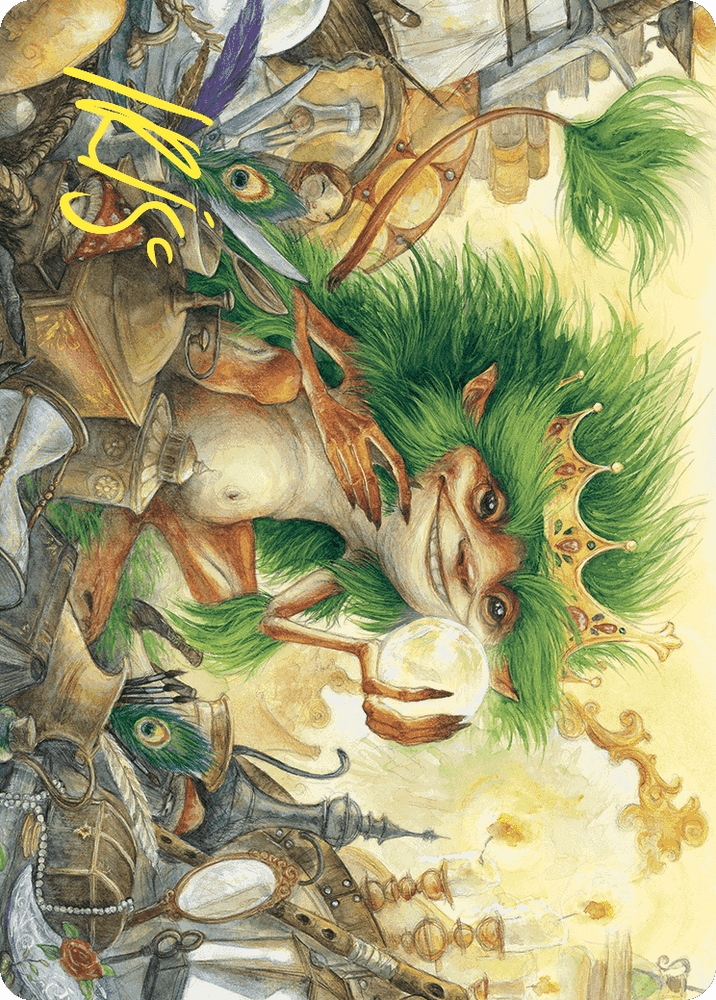 Magic | Knickknack Ouphe Art Card (Gold-Stamped Signature) [Wilds of Eldraine Art Series] | The Nerd Merchant