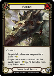 Flesh and Blood TCG | Pummel (Yellow) [U-WTR207] (Welcome to Rathe Unlimited)  Unlimited Rainbow Foil | The Nerd Merchant