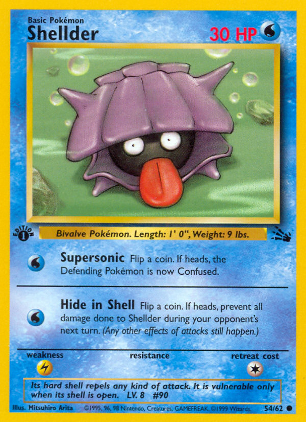 Pokemon | Shellder (54/62) [Fossil 1st Edition] | The Nerd Merchant