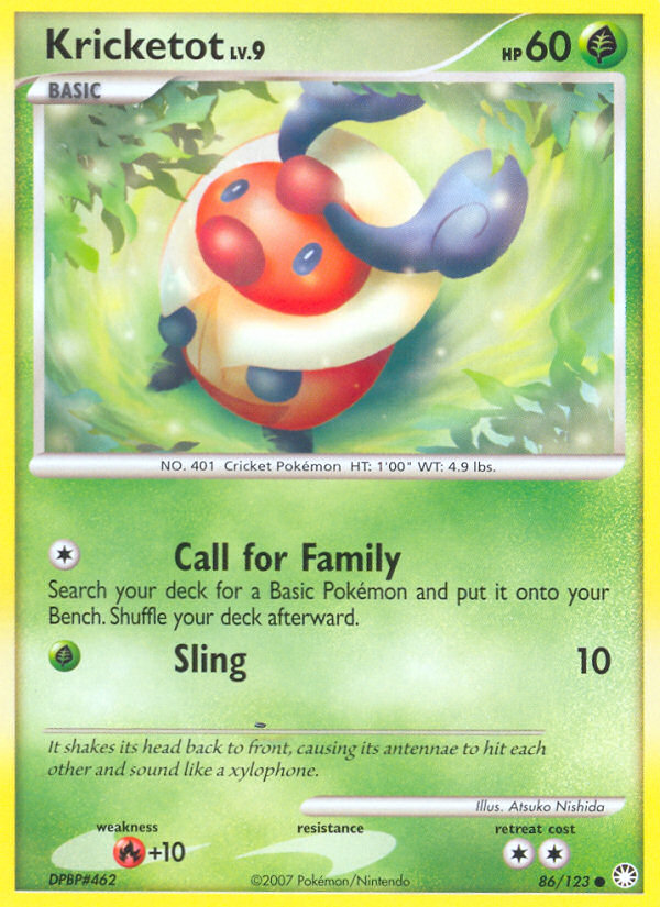 Pokemon | Kricketot (86/123) [Diamond & Pearl: Mysterious Treasures] | The Nerd Merchant