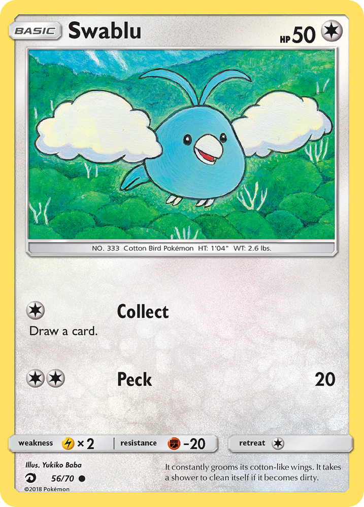 Pokemon | Swablu (56/70) [Sun & Moon: Dragon Majesty] | The Nerd Merchant