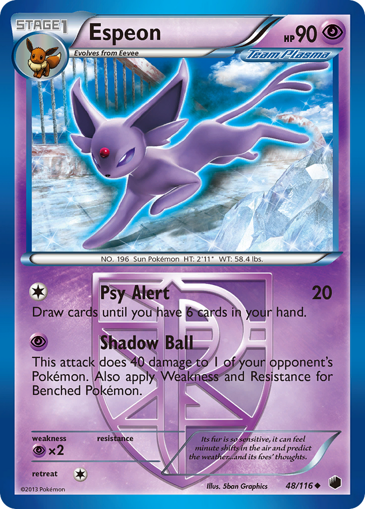Pokemon | Espeon (48/116) [Black & White: Plasma Freeze] | The Nerd Merchant