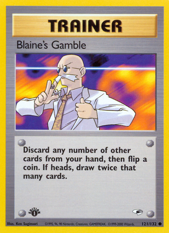 Pokemon | Blaine's Gamble (121/132) [Gym Heroes 1st Edition] | The Nerd Mechant