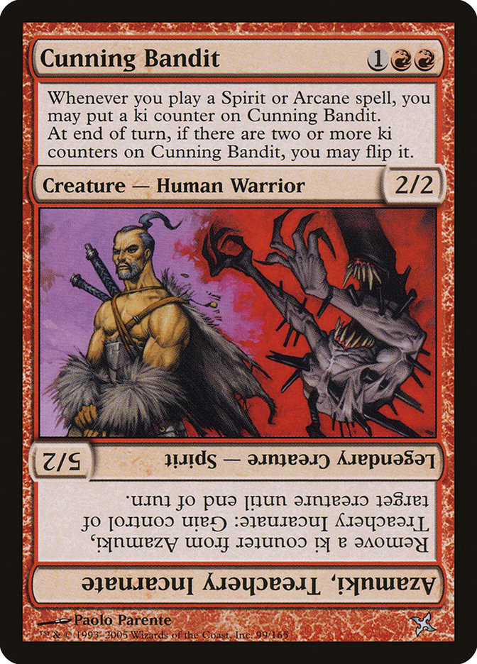 Magic | Cunning Bandit // Azamuki, Treachery Incarnate [Betrayers of Kamigawa] | The Nerd Merchant