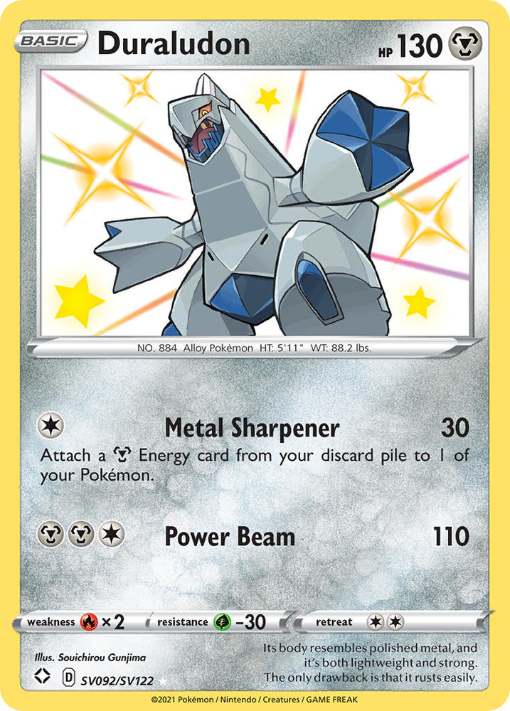 Pokemon | Duraludon (SV092/SV122) [Sword & Shield: Shining Fates] | The Nerd Merchant