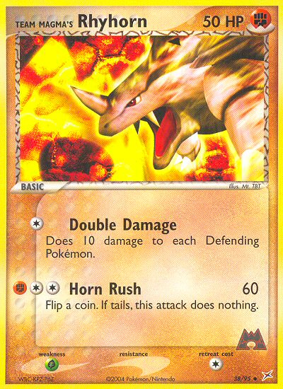 Pokemon | Team Magma's Rhyhorn (38/95) [EX: Team Magma vs Team Aqua] | The Nerd Merchant