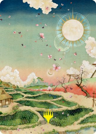 Magic | Plains 1 Art Card (Gold-Stamped Signature) [Kamigawa: Neon Dynasty Art Series] | The Nerd Merchant