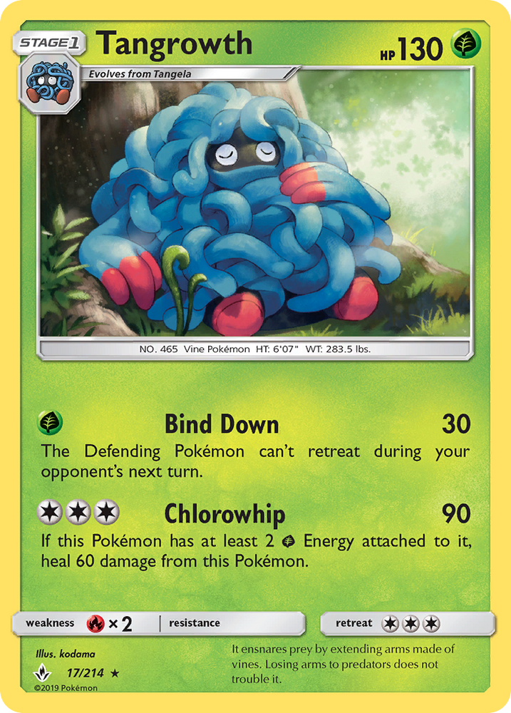 Pokemon | Tangrowth (17/214) [Sun & Moon: Unbroken Bonds] | The Nerd Merchant