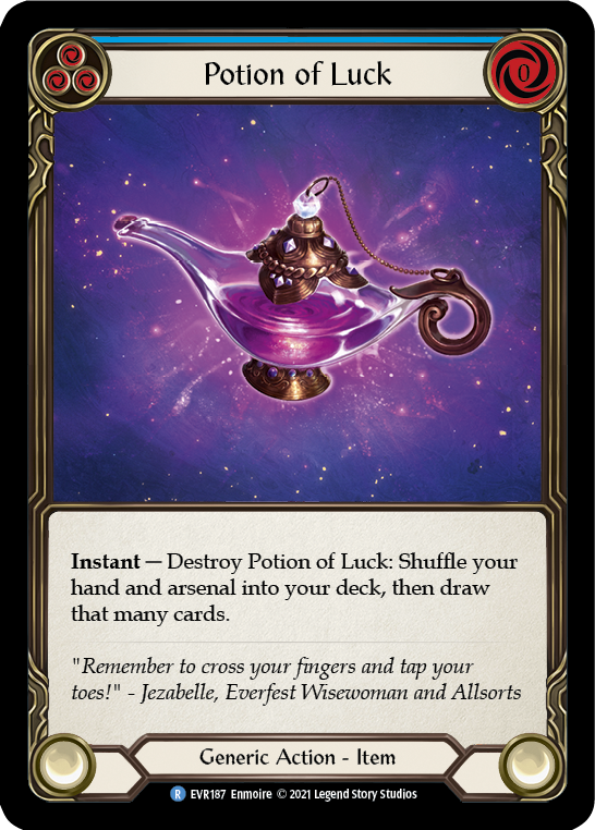 Flesh and Blood TCG | Potion of Luck [EVR187] (Everfest)  1st Edition Cold Foil | The Nerd Merchant