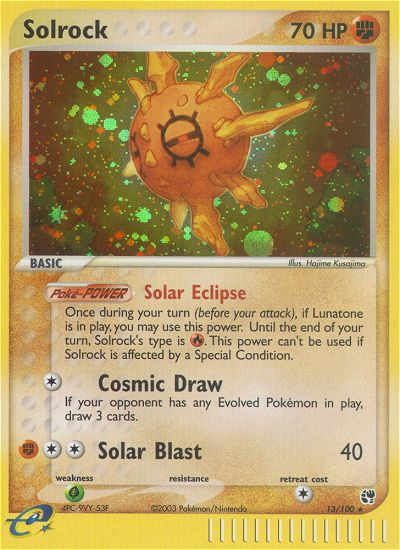 Pokemon | Solrock (13/100) [EX: Sandstorm] | The Nerd Merchant