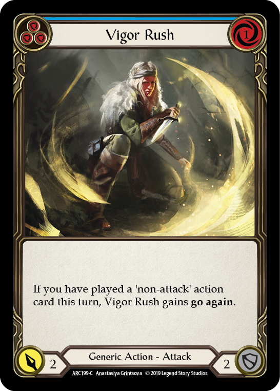 Flesh and Blood TCG | Vigor Rush (Blue) [ARC199-C] (Arcane Rising)  1st Edition Normal | The Nerd Merchant