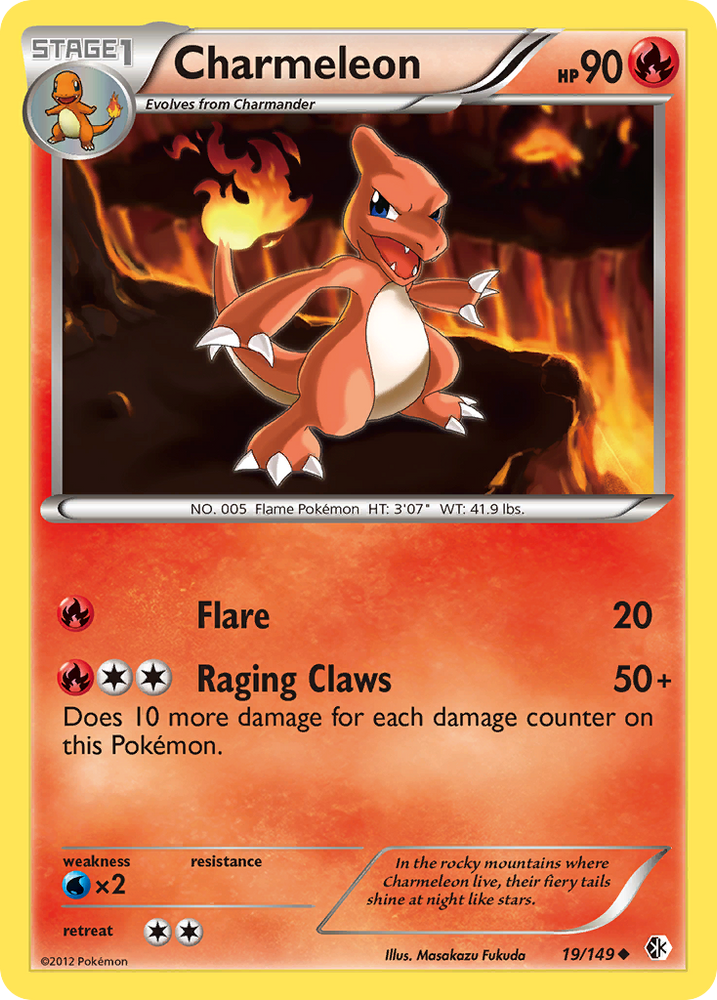 Pokemon | Charmeleon (19/149) [Black & White: Boundaries Crossed] | The Nerd Merchant