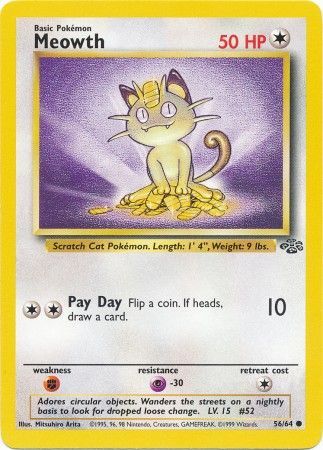 Pokemon | Meowth (56/64) [Jungle Unlimited] | The Nerd Merchant