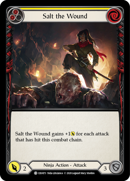 Flesh and Blood TCG | Salt the Wound [CRU073] (Crucible of War)  1st Edition Rainbow Foil | The Nerd Merchant