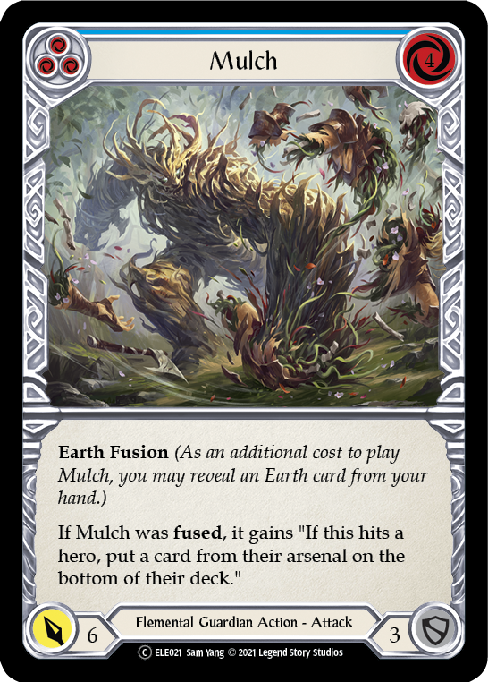 Flesh and Blood TCG | Mulch (Blue) [U-ELE021] (Tales of Aria Unlimited)  Unlimited Rainbow Foil | The Nerd Merchant