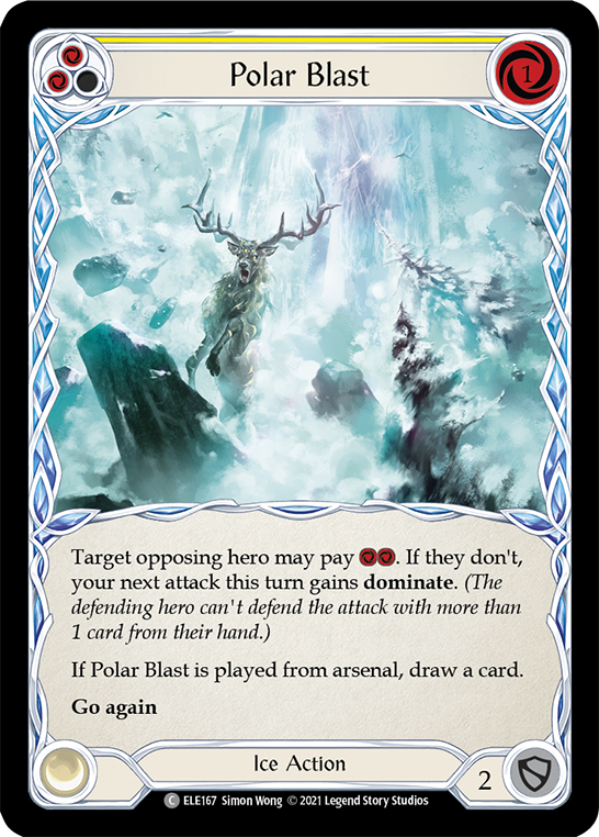 Flesh and Blood TCG | Polar Blast (Yellow) [ELE167] (Tales of Aria)  1st Edition Rainbow Foil | The Nerd Merchant