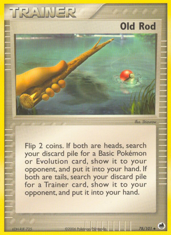 Pokemon | Old Rod (78/101) [EX: Dragon Frontiers] | The Nerd Merchant