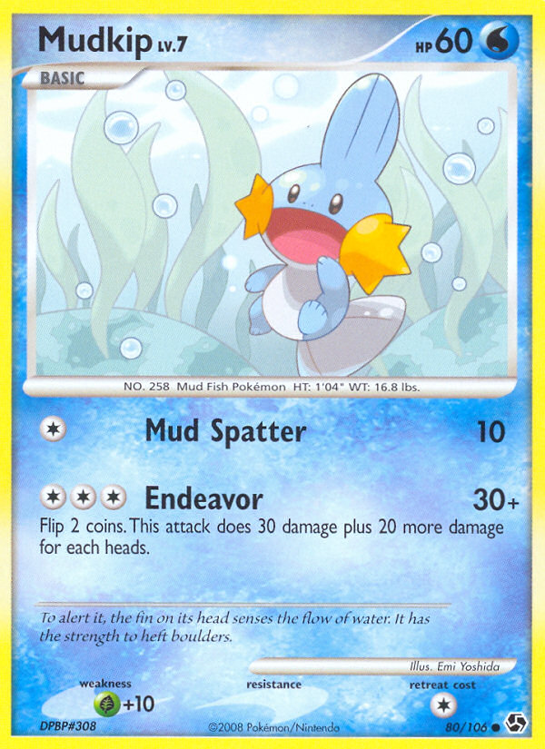 Pokemon | Mudkip (80/106) [Diamond & Pearl: Great Encounters] | The Nerd Merchant