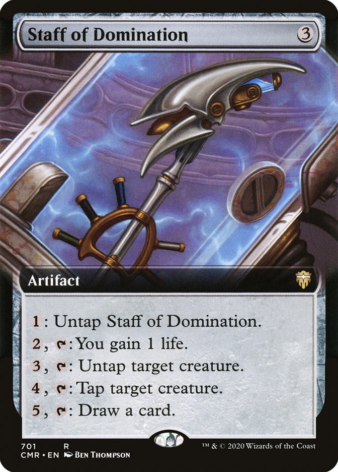 Magic | Staff of Domination (Extended Art) [Commander Legends] | The Nerd Merchant