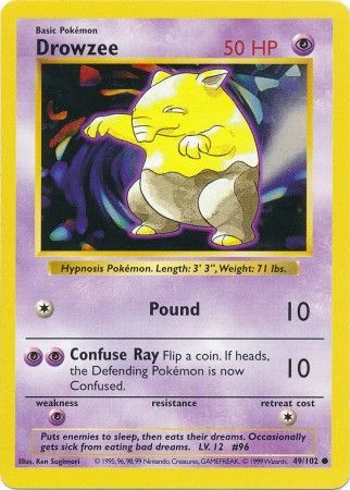 Pokemon | Drowzee (49/102) [Base Set Shadowless Unlimited] | The Nerd Merchant