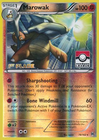 Pokemon | Marowak (78/162) (League Promo 1st Place) [XY: BREAKthrough] | The Nerd Merchant