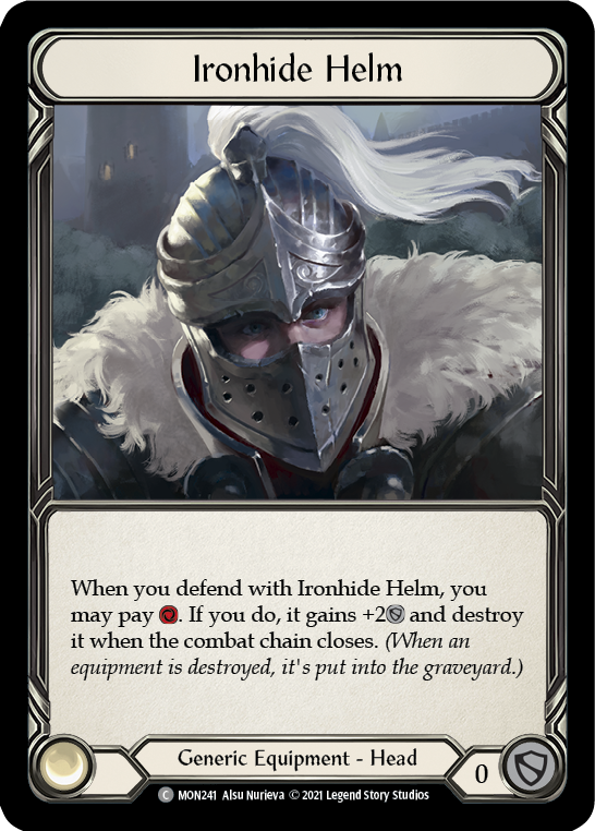 Flesh and Blood TCG | Ironhide Helm [MON241] (Monarch)  1st Edition Normal | The Nerd Merchant
