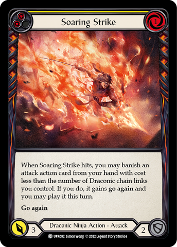 Flesh and Blood TCG | Soaring Strike (Yellow) [UPR082] (Uprising)  Rainbow Foil | The Nerd Merchant