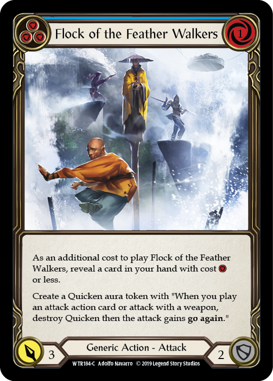 Flesh and Blood TCG | Flock of the Feather Walkers (Blue) [WTR184-C] (Welcome to Rathe)  Alpha Print Normal | The Nerd Merchant