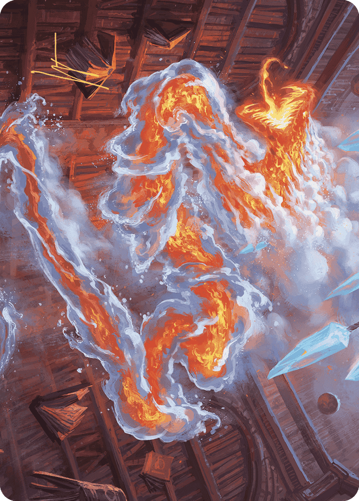 Magic | Scalding Viper Art Card (Gold-Stamped Signature) [Wilds of Eldraine Art Series] | The Nerd Merchant