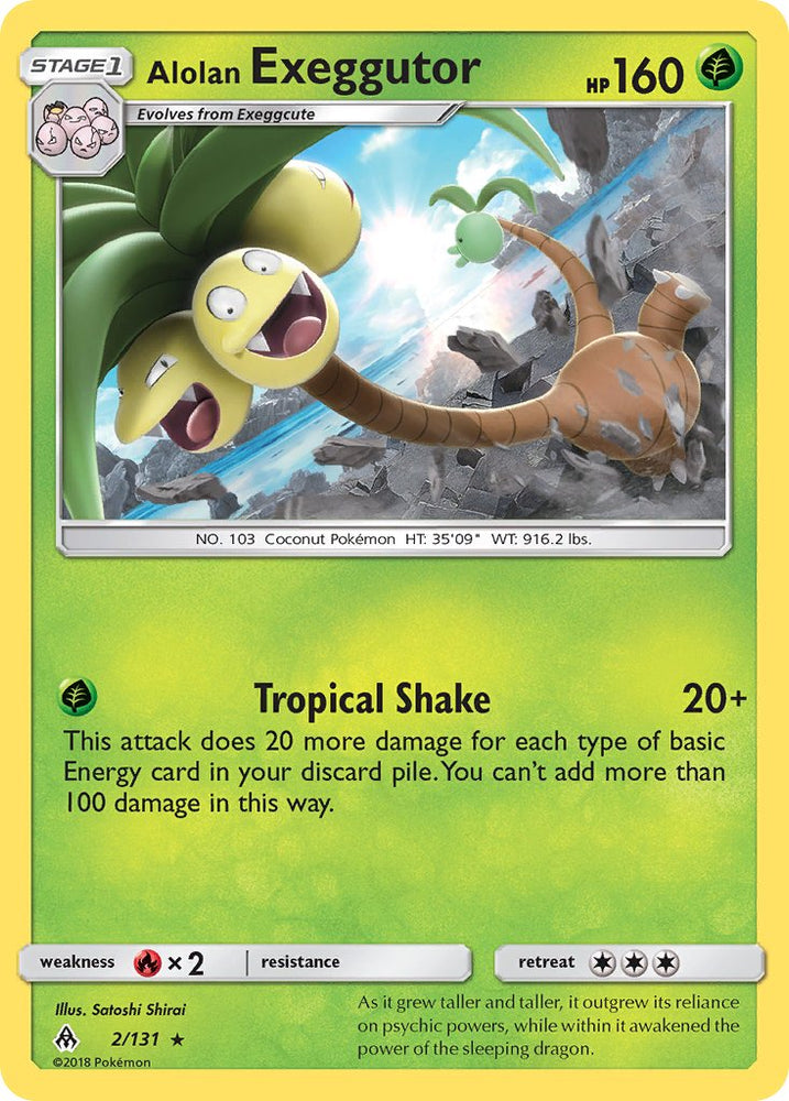Pokemon | Alolan Exeggutor (2/131) (Theme Deck Exclusive) [Sun & Moon: Forbidden Light] | The Nerd Merchant