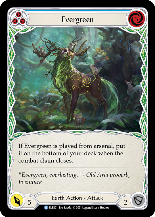 Flesh and Blood TCG | Evergreen (Blue) [ELE121] (Tales of Aria)  1st Edition Rainbow Foil | The Nerd Merchant