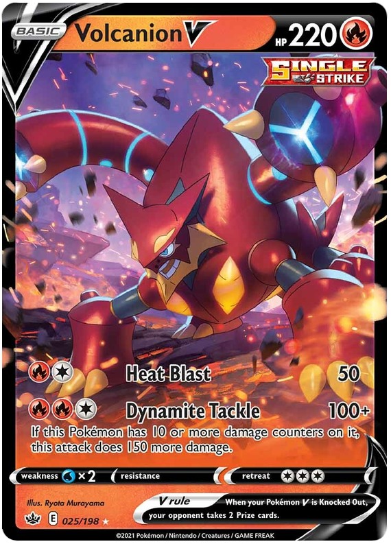 Pokemon | Volcanion V (025/198) [Sword & Shield: Chilling Reign] | The Nerd Merchant