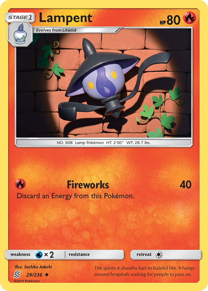 Pokemon | Lampent (29/236) [Sun & Moon: Unified Minds] | The Nerd Merchant