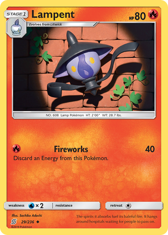 Pokemon | Lampent (29/236) [Sun & Moon: Unified Minds] | The Nerd Merchant