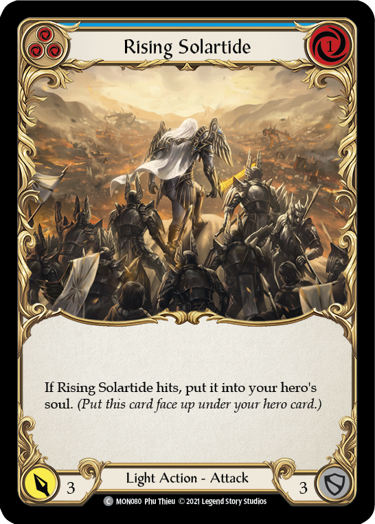 Flesh and Blood TCG | Rising Solartide (Blue) [MON080-RF] (Monarch)  1st Edition Rainbow Foil | The Nerd Merchant