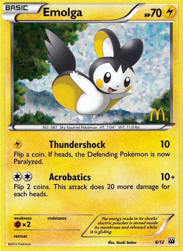 Pokemon | Emolga (6/12) [McDonald's Promos: 2012 Collection] | The Nerd Merchant