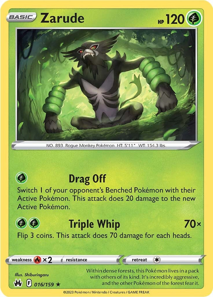 Pokemon | Zarude (016/159) [Sword & Shield: Crown Zenith] | The Nerd Merchant