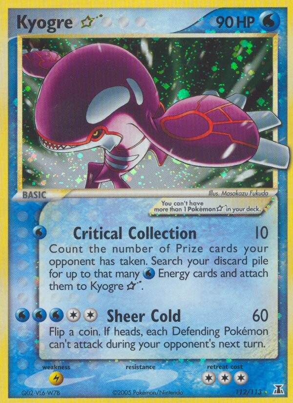 Pokemon | Kyogre Star (112/113) [EX: Delta Species] | The Nerd Merchant
