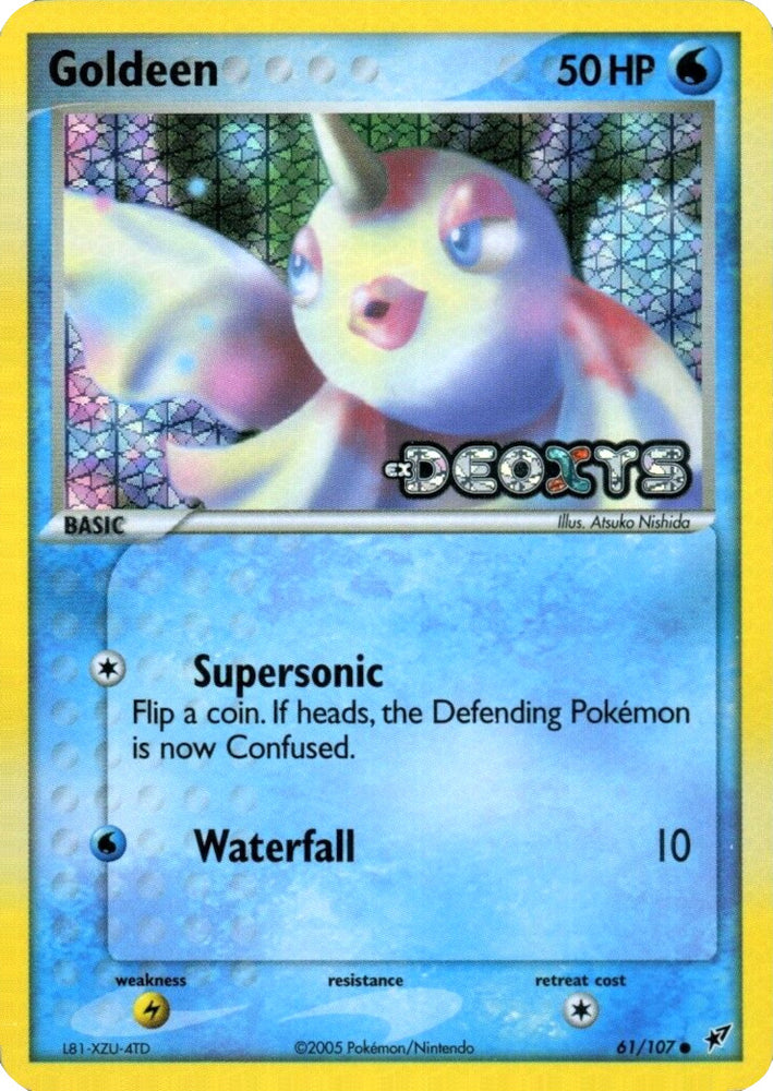 Pokemon | Goldeen (61/107) (Stamped) [EX: Deoxys] | The Nerd Merchant