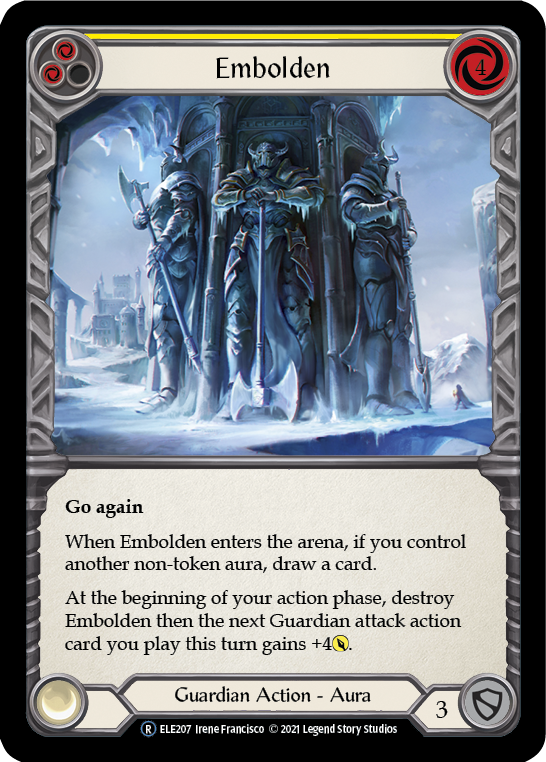 Flesh and Blood TCG | Embolden (Yellow) [U-ELE207] (Tales of Aria Unlimited)  Unlimited Rainbow Foil | The Nerd Merchant