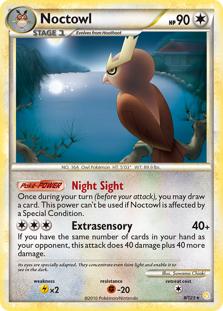 Pokemon | Noctowl (8/123) [HeartGold & SoulSilver: Base Set] | The Nerd Merchant