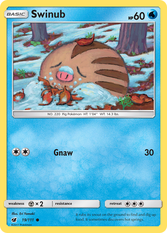 Pokemon | Swinub (19/111) [Sun & Moon: Crimson Invasion] | The Nerd Merchant