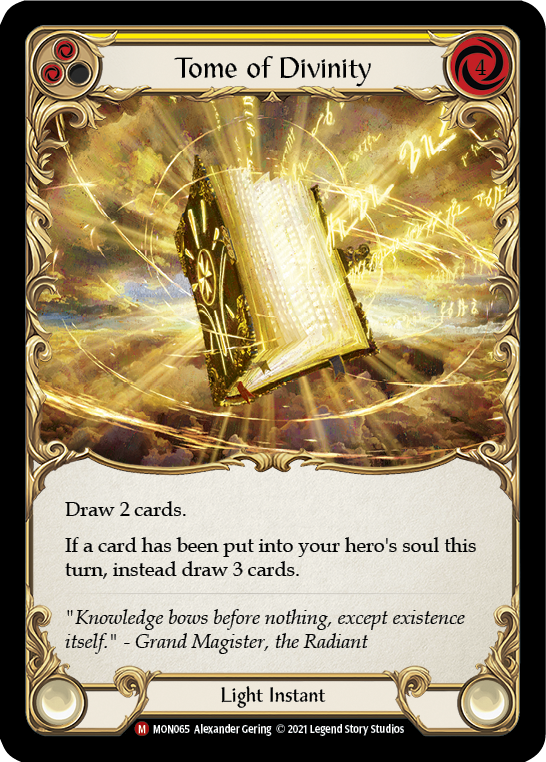 Flesh and Blood TCG | Tome of Divinity [MON065-RF] (Monarch)  1st Edition Rainbow Foil | The Nerd Merchant