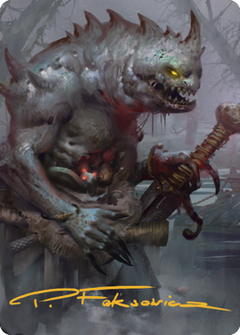 Magic | Gray Slaad Art Card (Gold-Stamped Signature) [Commander Legends: Battle for Baldur's Gate Art Series] | The Nerd Merchant