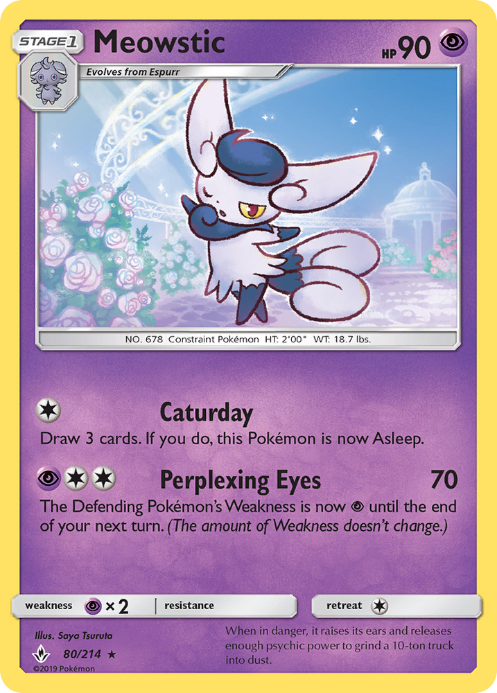 Pokemon | Meowstic (80/214) [Sun & Moon: Unbroken Bonds] | The Nerd Merchant